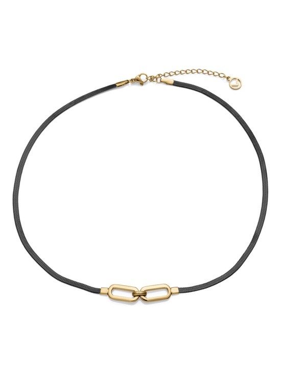 Viceroy Fashion Women's Necklace 75371C01010 Black & Gold Steel