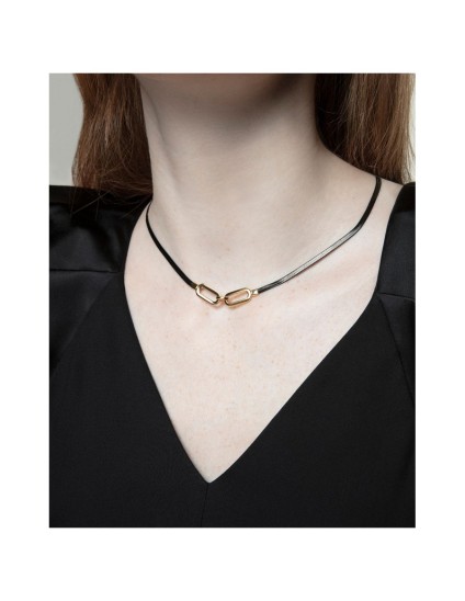Collar Viceroy Fashion 75371C01010 Mujer acero IP negro y dorado