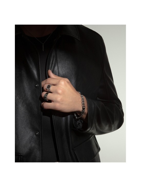 Anillo Viceroy 75376A02611 Hombre Acero Mate Piedra Natural