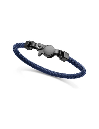 Pulsera Viceroy 15181P01013 Hombre Acero Negro y piel azul