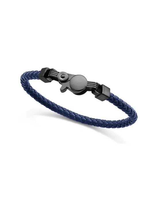 Pulsera Viceroy 15181P01013 Hombre Acero Negro y piel azul