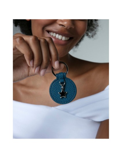 Viceroy 75389L01013 Women's Keychain Blue Steel & Leather Chic