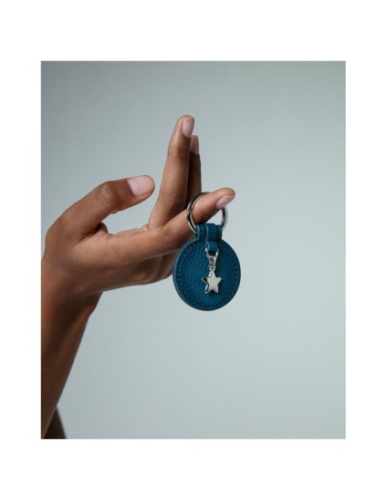 Viceroy 75389L01013 Women's Keychain Blue Steel & Leather Chic