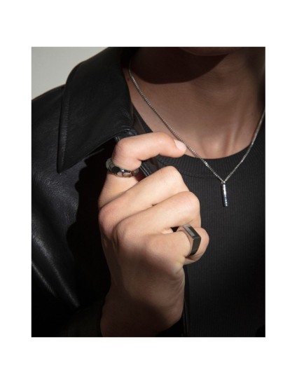 Viceroy 75382A02400 Men's Silver Steel Modern Signet Ring