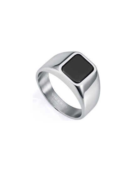 Viceroy Men's Ring 15167A02600 Steel with Natural Onyx Stone