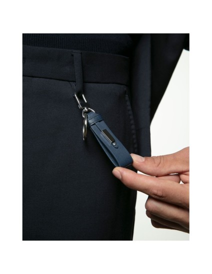 Viceroy 75384L01013 Men's Keychain Blue Leather & Steel Elegant