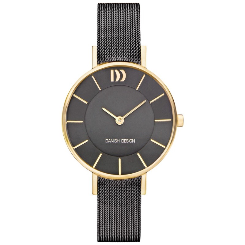 Danish Design 148-Q1167IV70 Women's Gold Black Steel Watch
