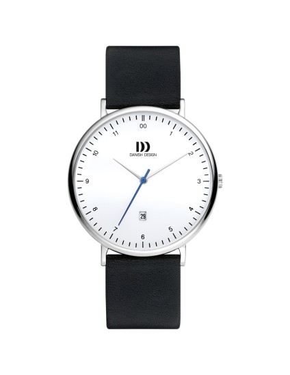 Danish Design 148-Q1188IQ12 Men's Watch Black Steel & Leather