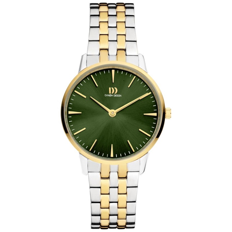 Danish Design 148-Q1251IV90 Women's Bicolor Steel Watch with Green 