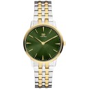 Reloj Danish Design 148-Q1251IV90 Mujer Acero inoxidable bicolor con esfera verde