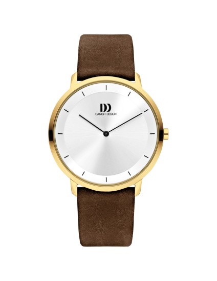 Relógio Danish Design 148-Q1258IQ15 Homem Aço Dourado e Pele