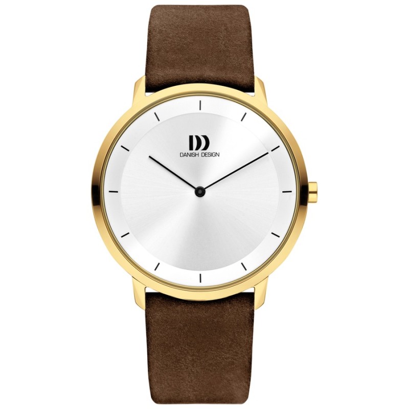 Relógio Danish Design 148-Q1258IQ15 Homem Aço Dourado e Pele