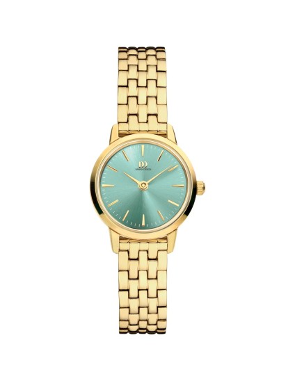 Danish Design 148-Q1268IV83 Women's Gold Steel Watch with Blue Dial