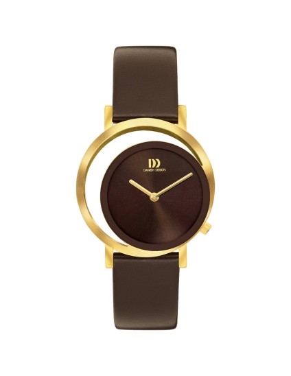 Relógio Danish Design 148-Q1271IV18 Mulher Aço Dourado e Pele Casta
