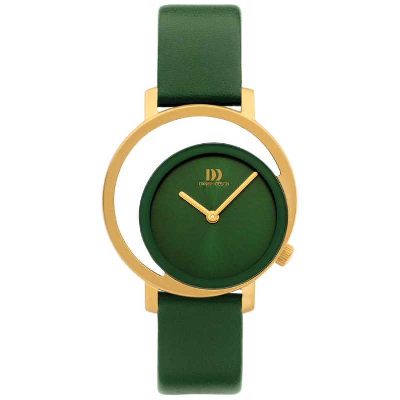 Relógio Danish Design 148-Q1271IV32 Dourado com Correia Verde Mulhe