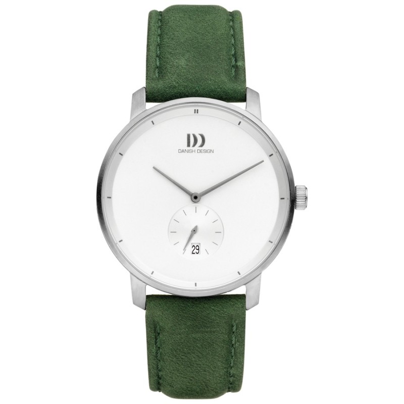 Danish Design 148-Q1279IQ28 Men's Watch Steel Green Leather Strap