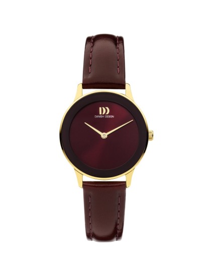 Reloj Danish Design 148-Q1288IV27 Mujer correa piel burdeos dorada