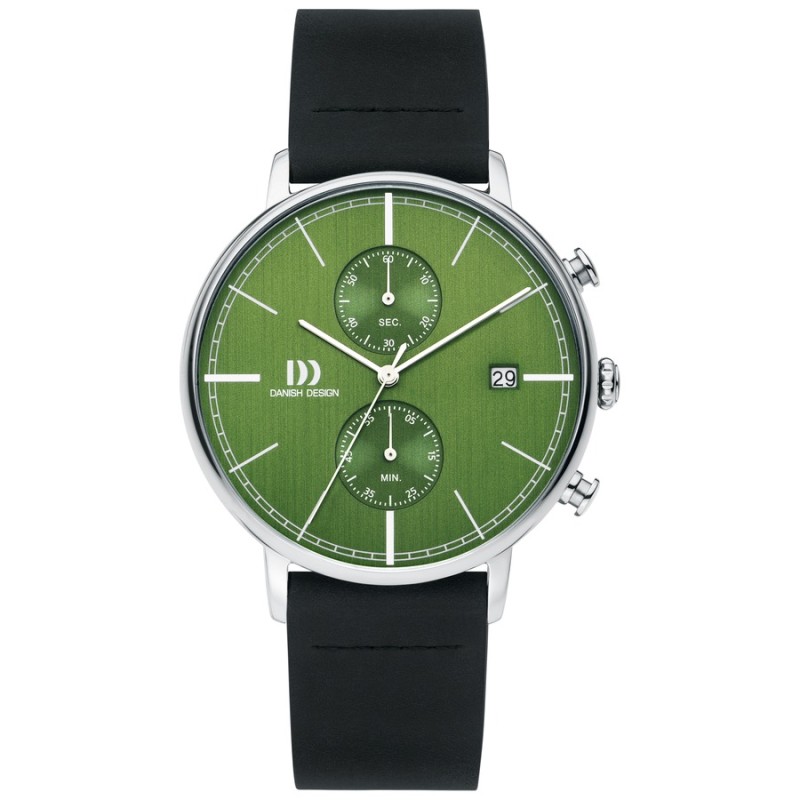 Reloj Danish Design 148-Q1290IQ28 Hombre esfera verde y piel negra