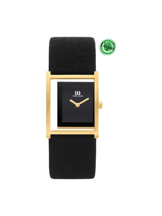 Relógio Danish Design 148-Q1292IV11 Mulher Aço Dourado Pele Preto