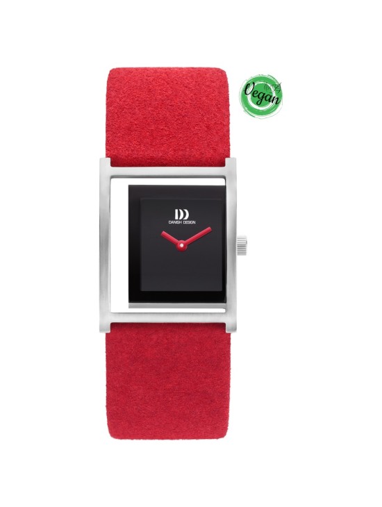 Danish Design 148-Q1292IV24 Women's Watch Steel & Red Leather