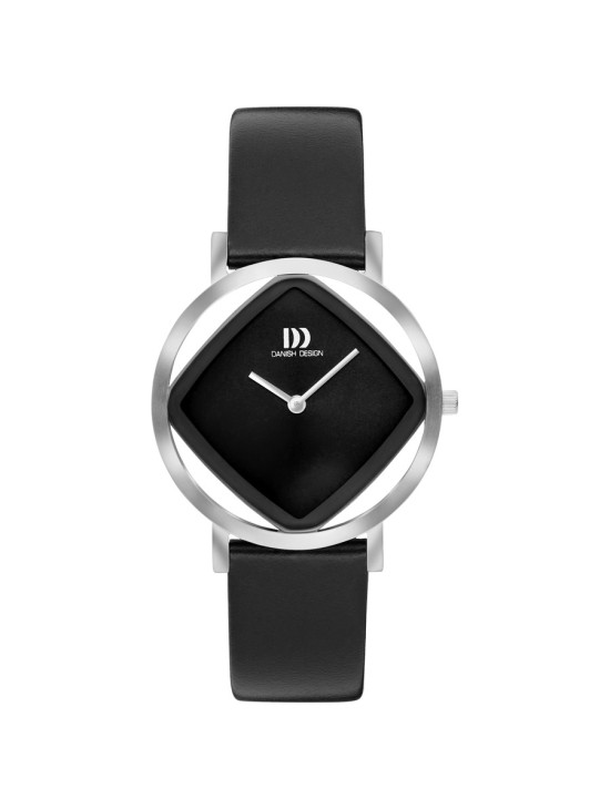 Danish Design 148-Q1300IV13 Women's Watch Black Steel & Leather