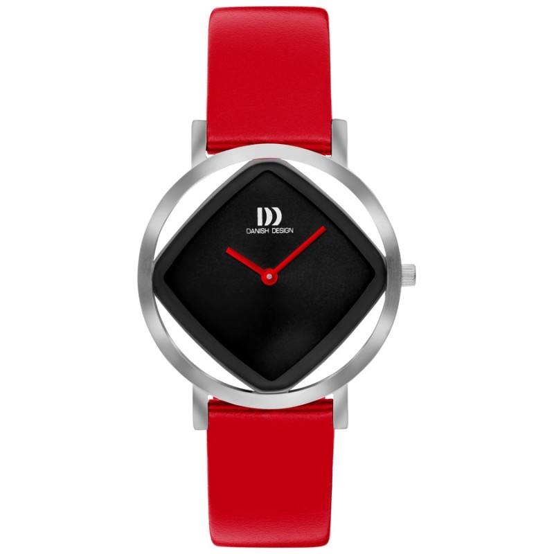 Danish Design 148-Q1300IV24 Women's Watch Steel & Red Leather