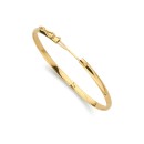 Pulsera de Media Caña Lisa 4 mm en oro de 18k