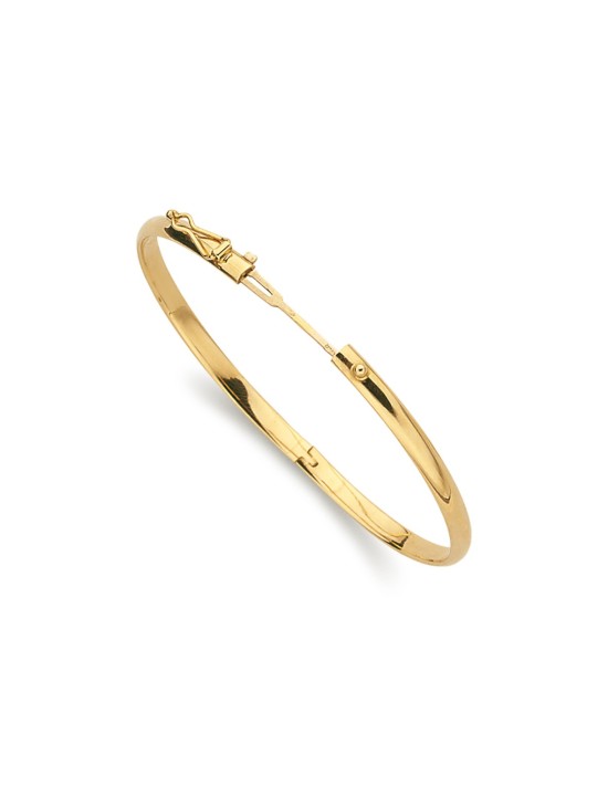 Pulsera de Media Caña Tallada Oro 18k 4 mm - ¡Compra Ahora!