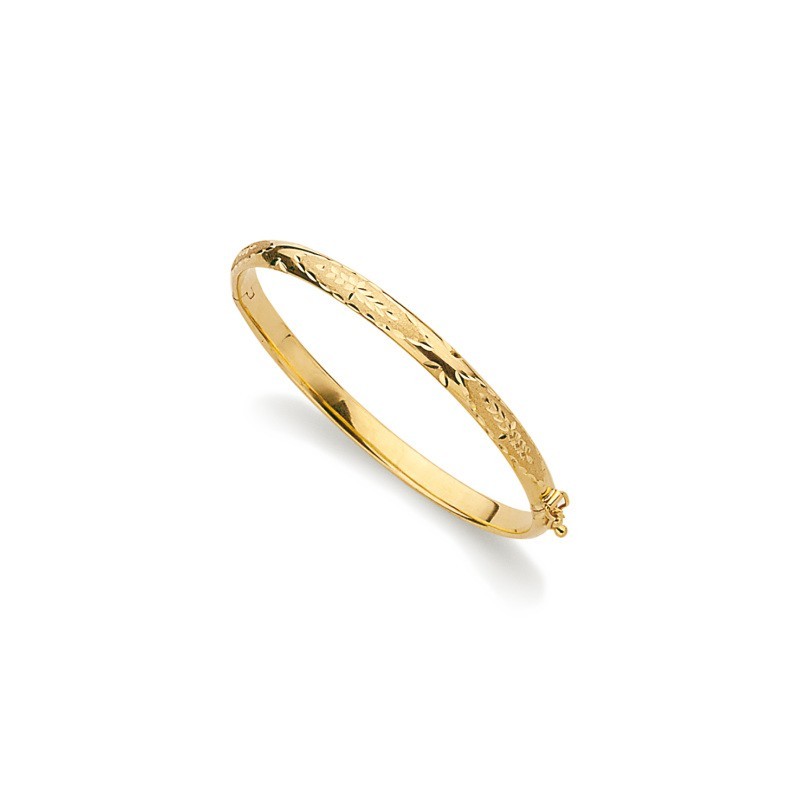 Pulsera de Media Caña Oro 18k Para Mujer