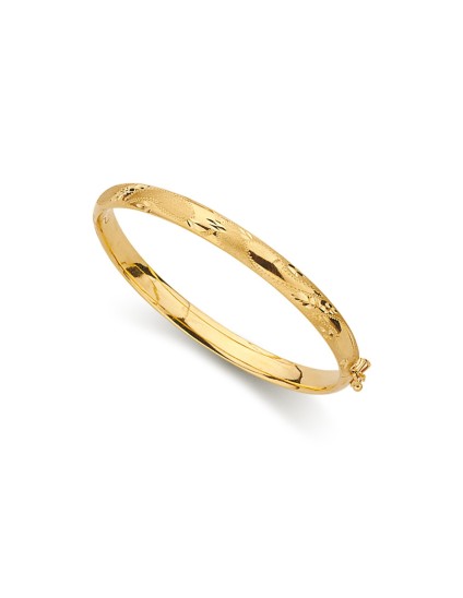 Pulsera de Media Caña Tallada Oro 18k 6mm - ¡Compra Aquí!