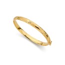 Pulsera de Media Caña Tallada 6 mm en oro de 18k