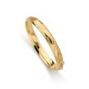 Pulsera de Media Caña Tallada 8 mm en oro de 18k