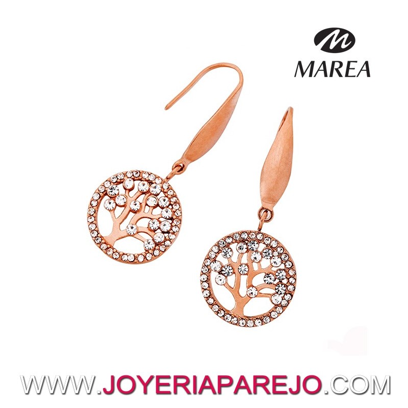Marea Jewel Pink Tree of Life Earrings Official Collection