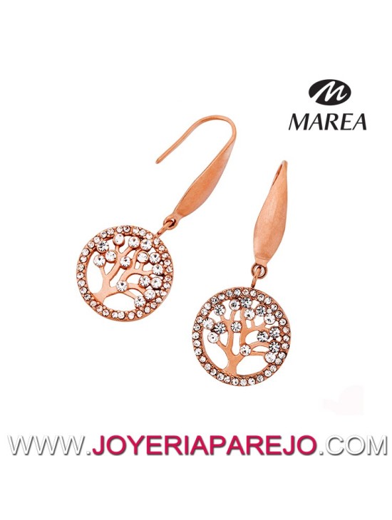 Pendientes Marea Jewel Mujer D00201/11 Árbol Vida Rosado