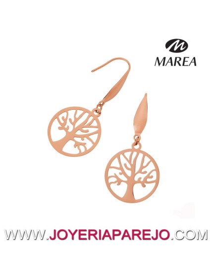 Pendientes Marea Jewel Mujer D00201/14 Árbol Vida Rosado | Joyería Parejo