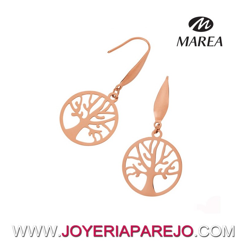 Pendientes Marea Jewel Mujer D00201/14 Árbol Vida Rosado | Joyería Parejo