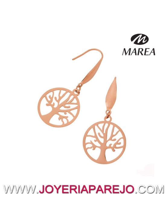 Pendientes Marea Jewel Mujer D00201/14 Árbol Vida Rosado | Joyería Parejo