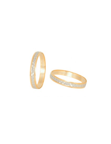 Pareja de Alianzas de Oro Bicolor 18k Online