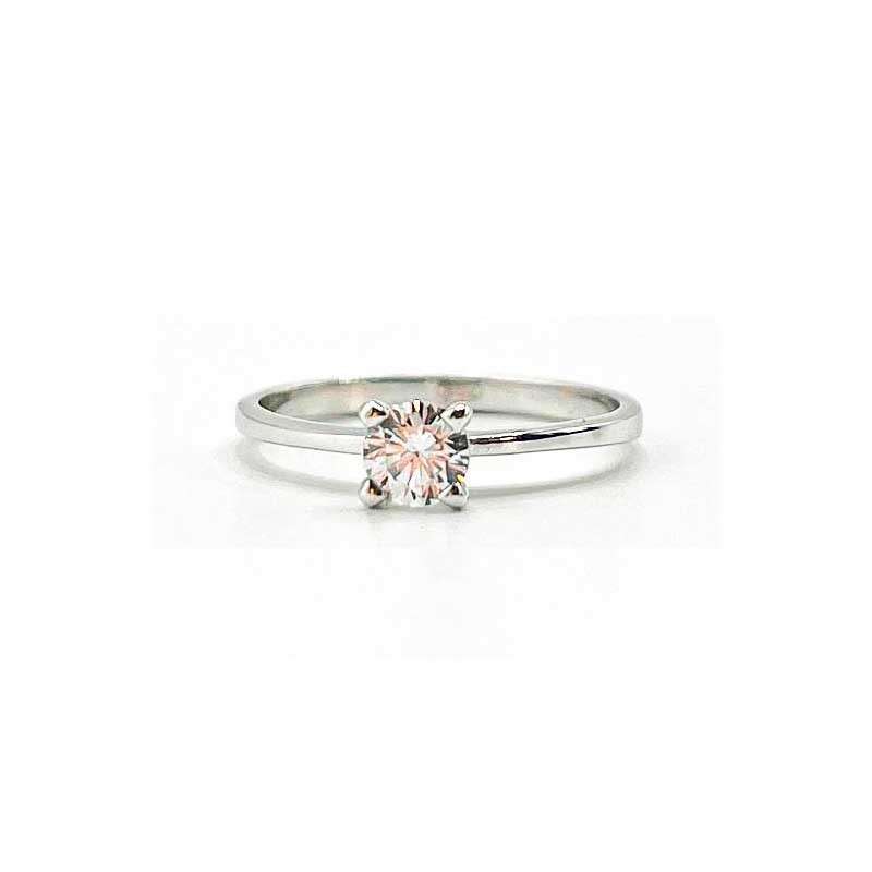 Tipos de Anillos de Compromiso: descubre cuál es perfecto para ti 4 anillo oro blanco 18k solitario 400 45CB mujer