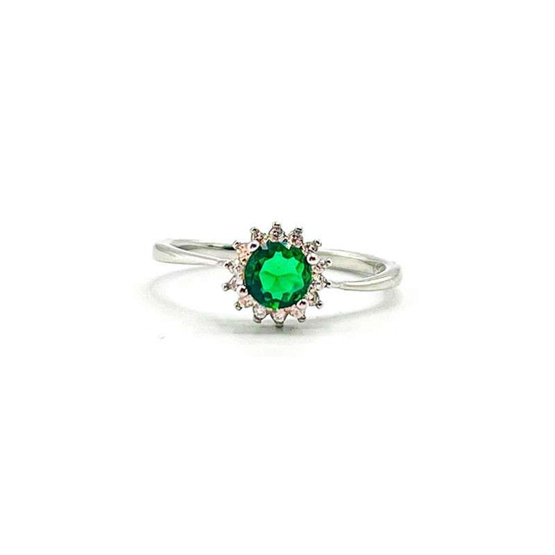 Tipos de Anillos de Compromiso: descubre cuál es perfecto para ti 2 anillo plata 925 solitario piedra verde circonitas cts298 mujer