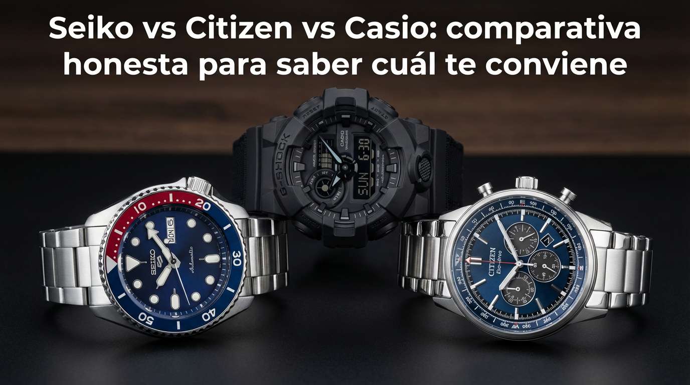 Seiko vs Citizen vs Casio: comparativa honesta para saber cuál te conviene